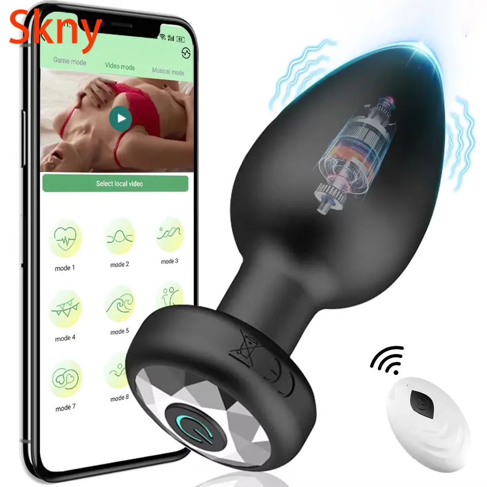 App Wireless Control Anal Vibrator Butt Plug Muži prostaty Massager Stimulátor ženského masturbátora dospelých sexuálnych hračiek pre ženy gay 18