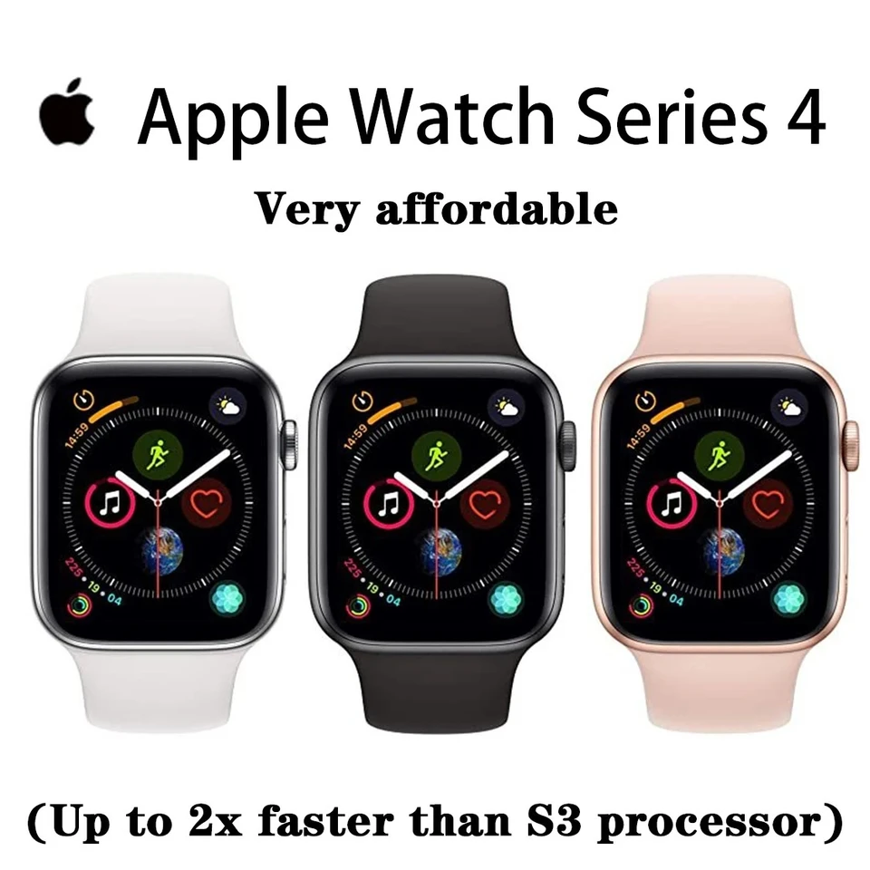 Apple Watch Series 4 Smartwatch 40 mm/44 mm hliník s hliníkmi so športovou kapelou (obnovený) Hot Sale