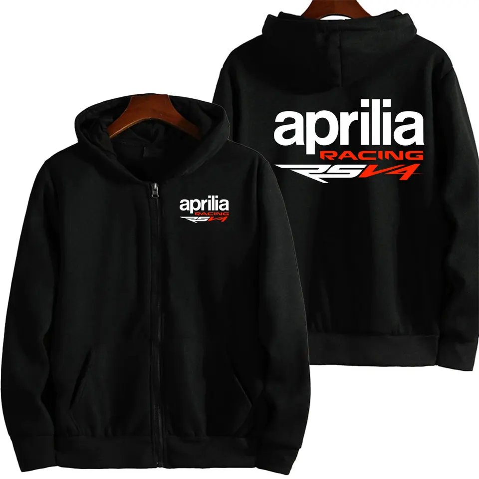 Aprilia Racing RSV4 Motocyklový tím muži Zip Up Hoodie Spring Autumn Móda Mužská mikina 2024 Nové športové dámske kabáty