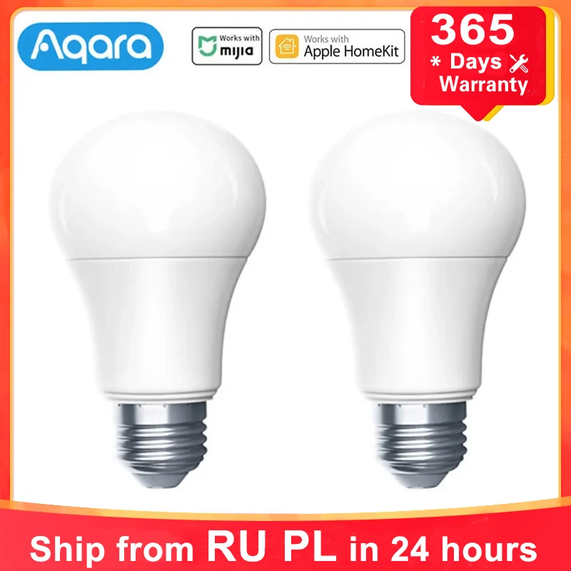 Aqara Zigbee inteligentná biela farba LED žiarovka 9W E27 2700K-6500K 806LUM SMART LIGHT Práca s MI Home App