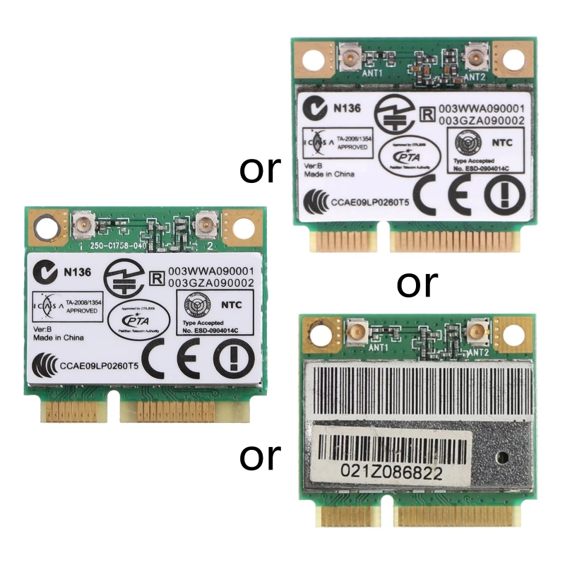 AR9285 AR5B95 Polovičná výška mini PCI-E 150 MBPS Wireless WLAN WiFi karta pre Atheros