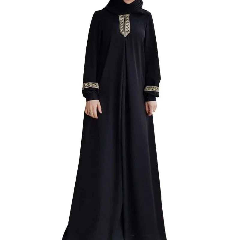 Arabské moslimské abaya šaty Ženy skromné ​​kimono tlače marocká kaftan islam maxi šaty islamské oblečenie