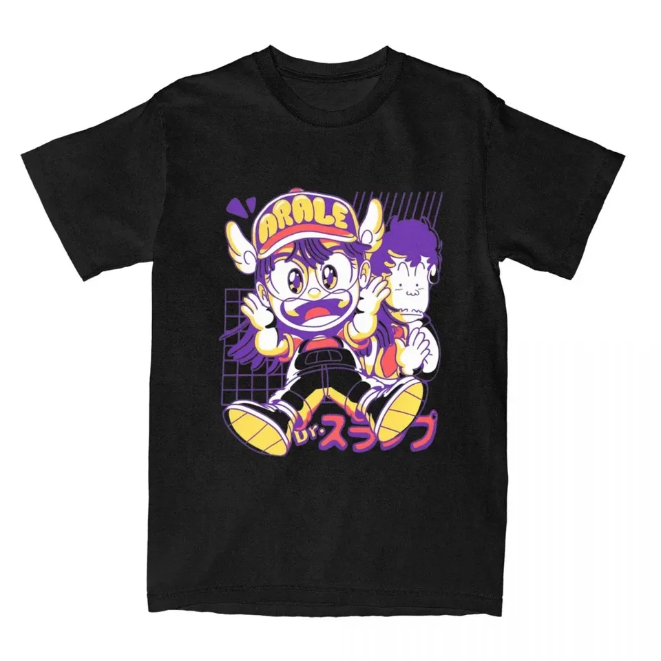 Arale The Android Girl Pánske tričko prepad anime vtipné odpaliská s krátkym rukávom okrúhle krk tričká bavlnené darček nápady oblečenie