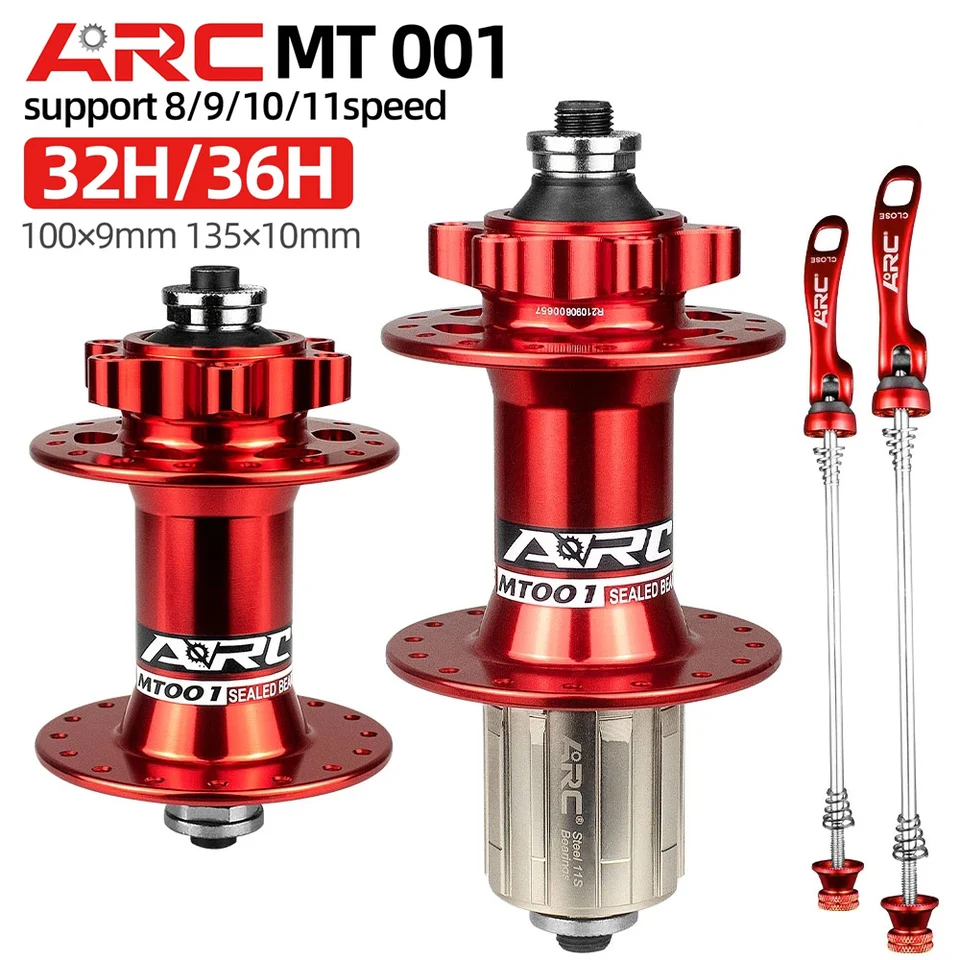 Arc MTB Bicykel Hub, 32H 36H predné zadné zadné rozbočovacie náboje, bicykel zapečatené ložisko QR, pre rýchlosť HG 8-12, časti bicyklov