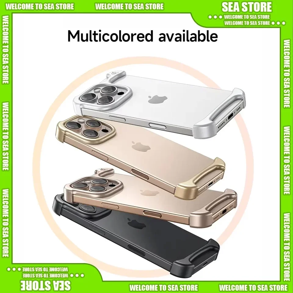 Arc pulzový hliníkový kovový puzdro iPhone Prispôsobte 13 14 15 16Pro Pro Max Plus Magnetické anti-kvapky kovové kryt