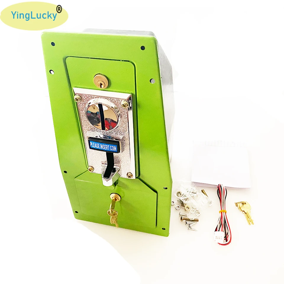 Arcade Coin Acceptor s arkádovými dverami na prijatie herných tokenov viacerých mena na mince Can pre pazúry, stroje swing