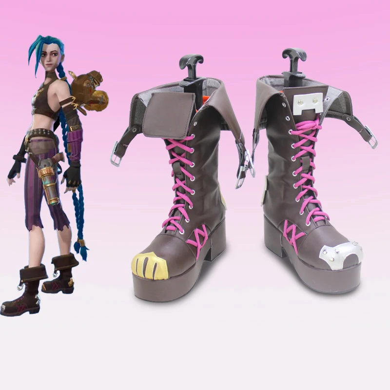 Arcane jinx cosplay topánky hra lol jinx s vysokým podpätkom pre ženy