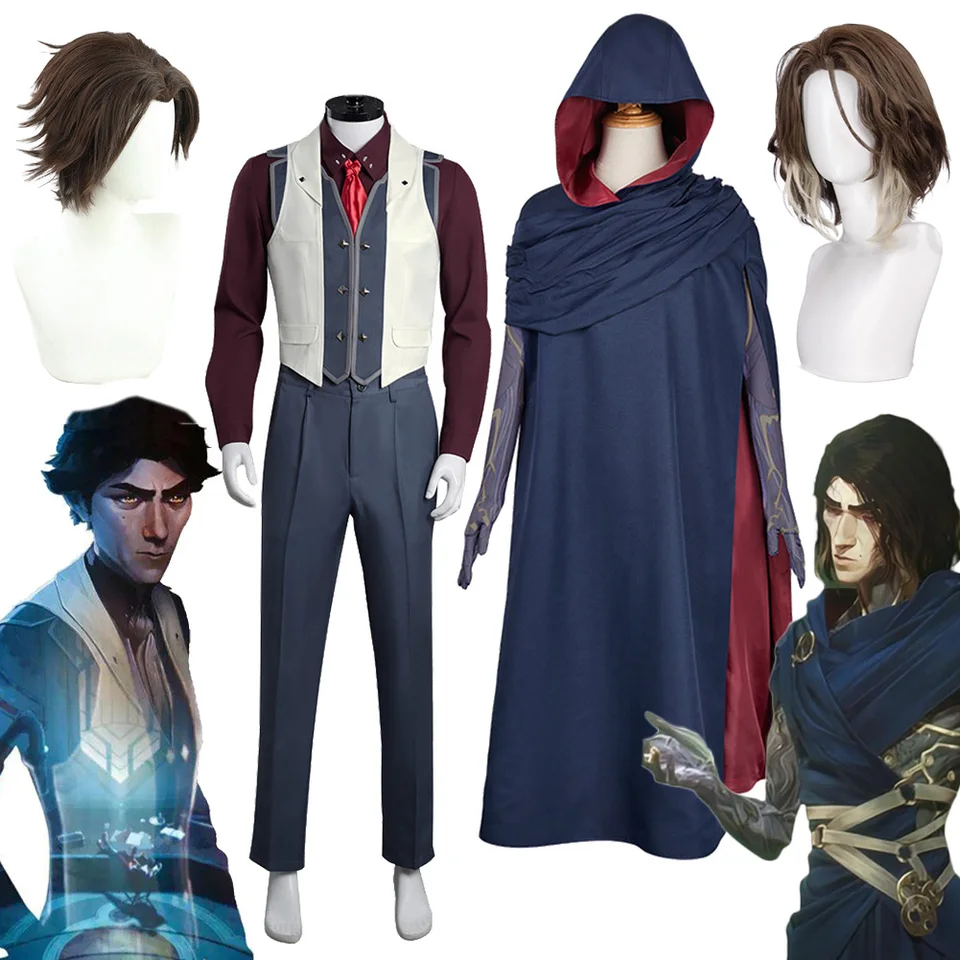 Arcane Viktor Jayce Cosplay Fantasy Parochne oblečenie 2024 Hra lol TV kostýmy maskovanie dospelých mužov