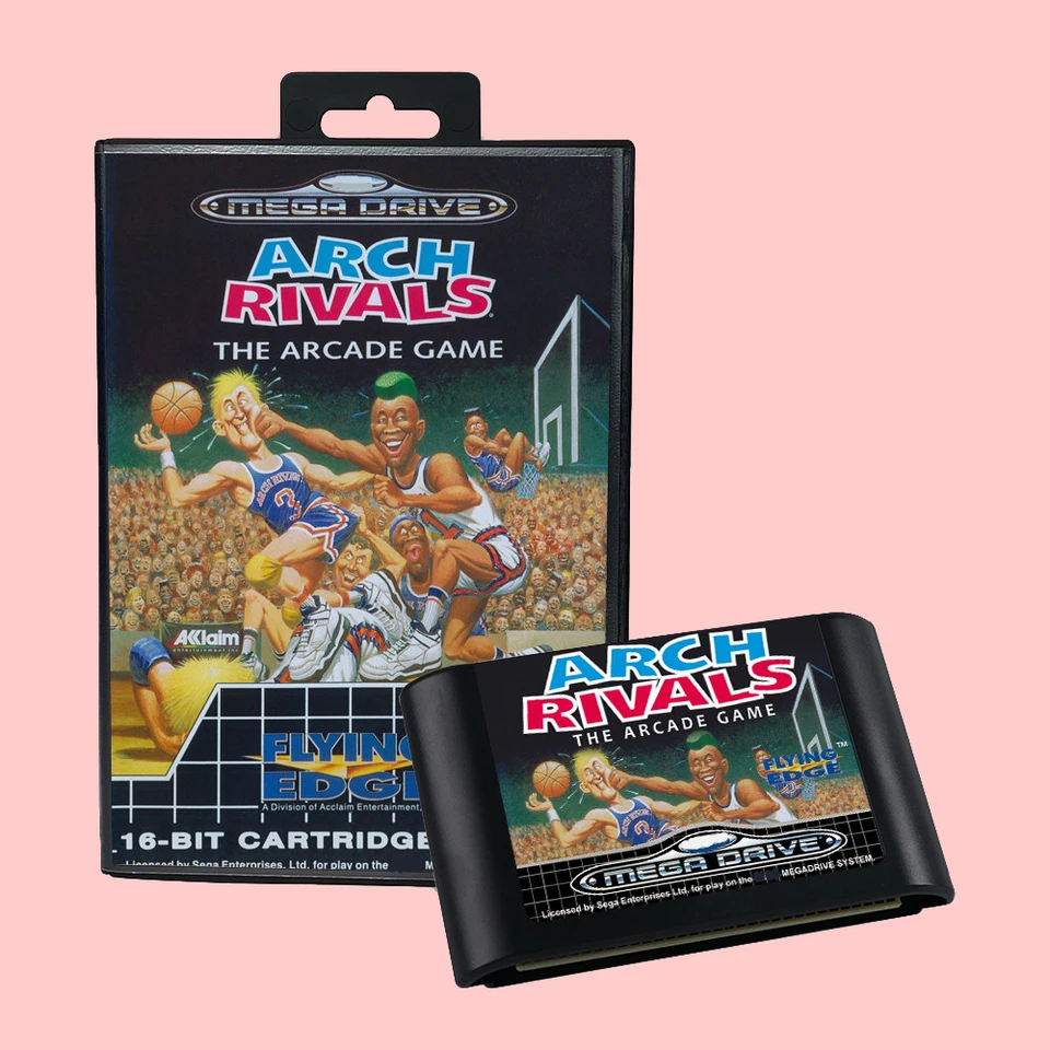 Arch Rivals Eur verzia Game Card Box pre 16 bitov SEGA MD Megadrive Genesis Consoles Doprava zdarma