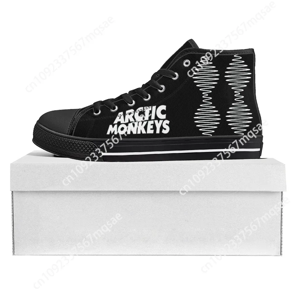 Arctic Monkeys Rock Band Pop High Top vysokokvalitné tenisky pánske dámske teenager plátno tenisky Casy Pár topánky Vlastná topánka