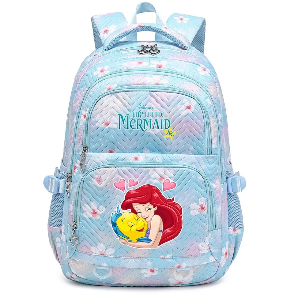 Ariel Princezná malá morská panna Schoolbag Teenagers Girls Bookbag Mochila Dámske batoh ženy cestovná taška späť do školy