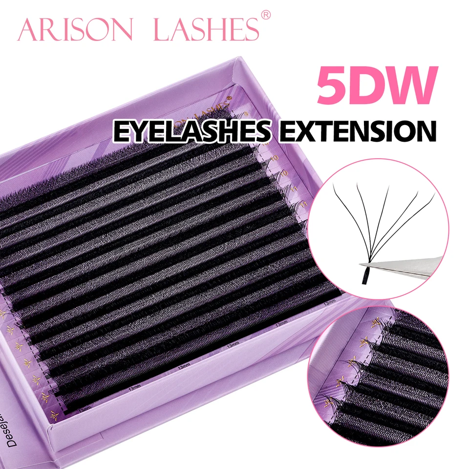 Arison 5DW Magnetic Box False riasy matné čierne riasy predlžovanie dodávok vysoko kvalitné profesionálne make -up toos