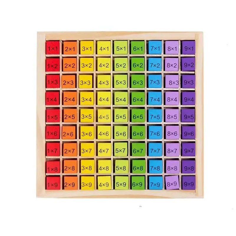 Aritmetické hračky 99 Násobenie Tabuľka 1 až 100 po sebe idúcich čísel Počítanie matematickej rady Montessori vzdelávacie výučbové pomôcky