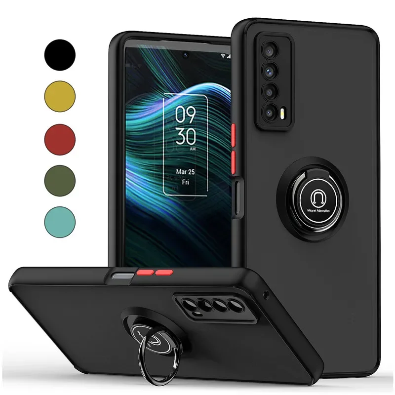 Armor matné puzdro pre tcl stylus 5G kryt Magnetic Ring Stopd Držiteľ Shockproof Coque Fundas