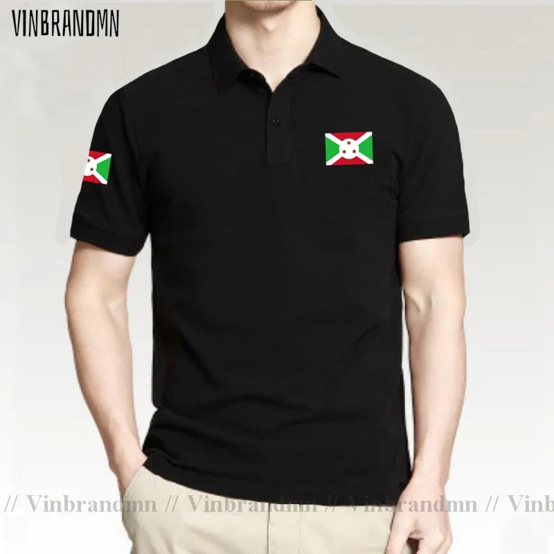 Armáda Burundi Burundijská východná Afrika BDI BI s krátkym rukávom Polo košele neformálne priedušné štíhle fit vysokokvalitné obchodné košele