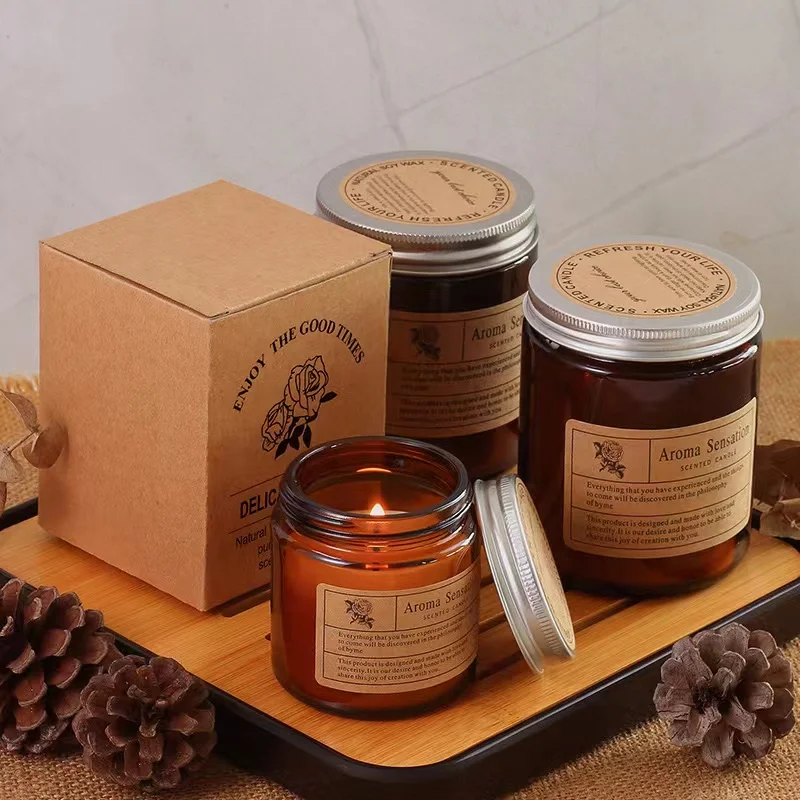 Aromaterapia éterický olej Sviečka bezdychová sójová sviečka pohár domácich vôní ornament Souvenír