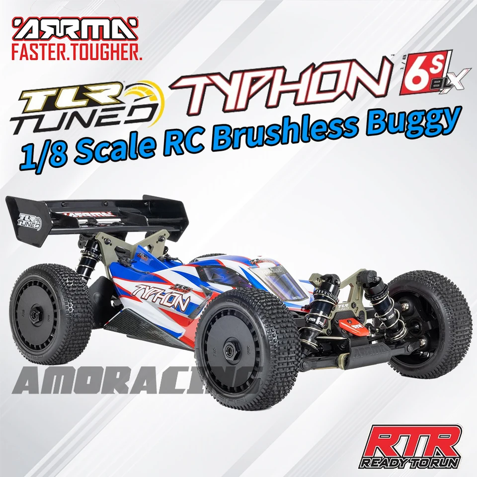 ARRMA TLR TUNED TUPHON 4WD 6S BLX BRESKLESS RTR 1/8 RC Elektrický diaľkový ovládací model vozidla auto pre dospelé deti Hračky