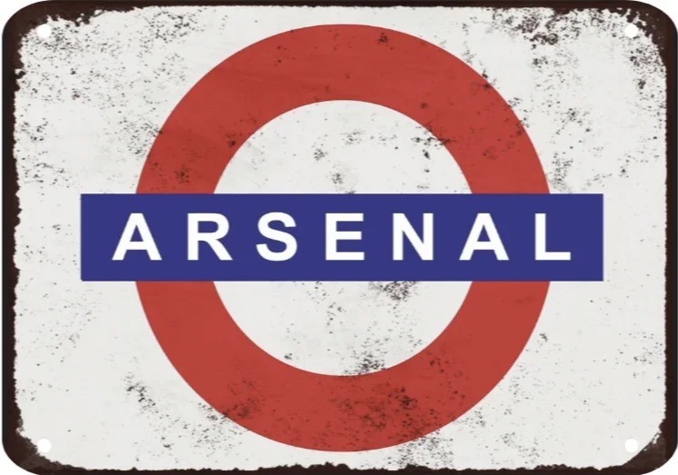 Arsenal podzemný kovový znak plaketa