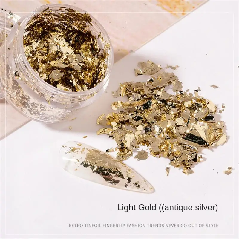 Art Art Art Art Art Art Gold Silver Copper Foil Flows trblietavé listy vločky vločky Objemový fóli