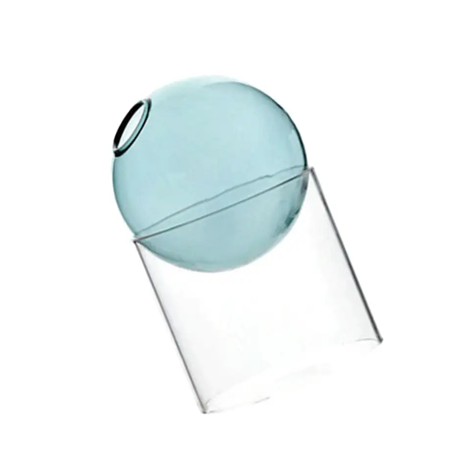 Art Clear Round Glass Váza stolová stolová teráriová kontajnerová kontajnerová nádoba Domáca dekorácia