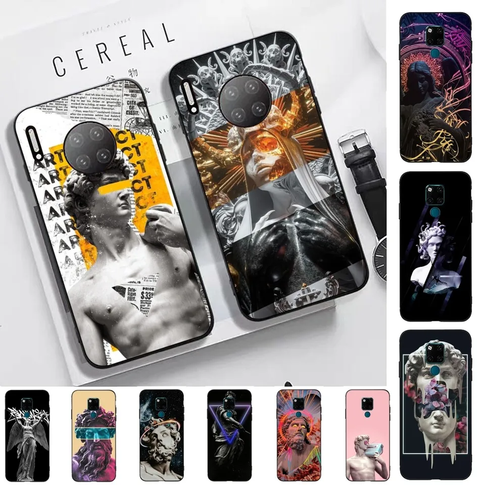 Art Estetic David Mona Lisa Medusa Puzdro pre Huawei Mate 10 20 30 40 50 Lite Pro Nova 3 3i 5 6 SE 7 PRO 7SE