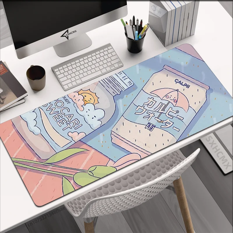 Art Ilustration Mouse Pad Kawaii Veľká nekĺzavá myš na myš Office gumový laptop roztomilý myš
