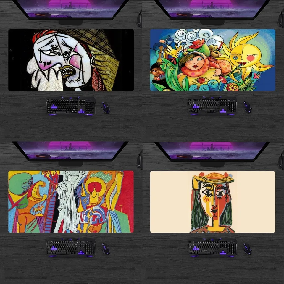 Art Picasso MousePad počítačový notebook Gamer Pad Pad PC PC Gaming Accessory Desk Mats