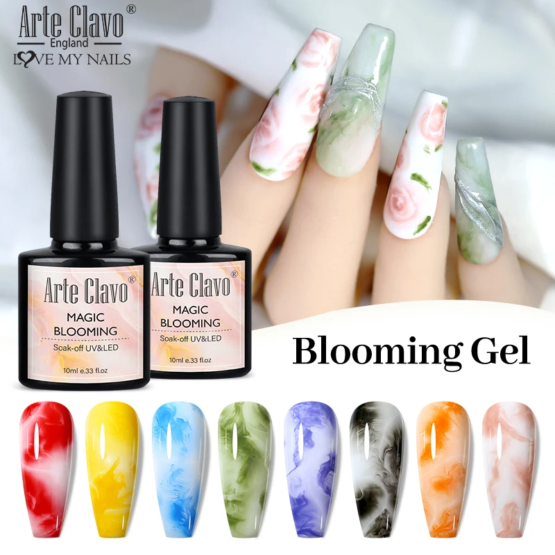Arte Clavo Blossoming Gel Poľh Art Art Transparent 10 ml na nechty laskný vodný smotár SMOOK Effec