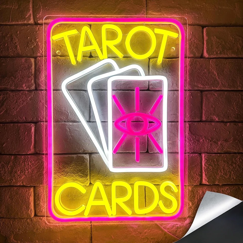 Artlast Tarot Cards Neon Sign Bar Wine Glass Led Neon Light Sign USB Poháňaný pre reštauráciu nápojový bar obchod s narodeninami darček k narodeninám