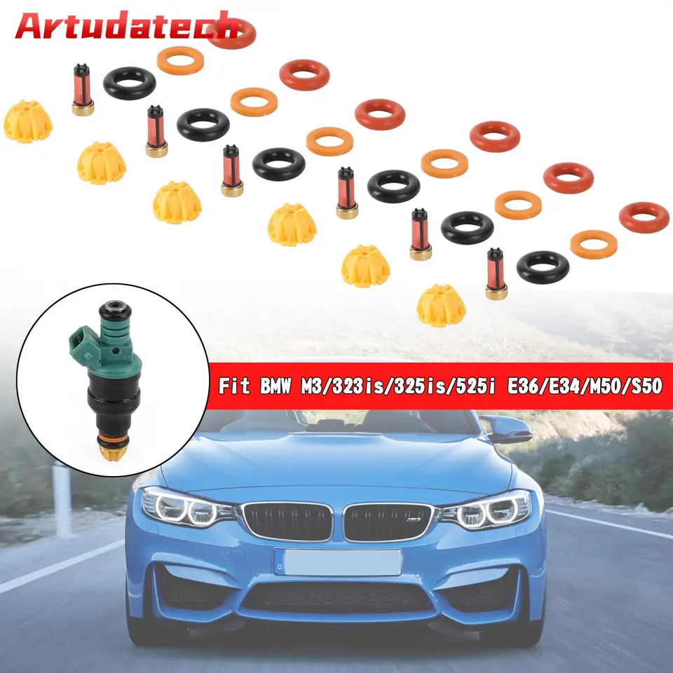 ArtuDatech 6 Set palivové vstrekovače opravy tesnenia súpravy Fit Fit for BMW M3/323IS/325IS/525I E36/E34/M50/S50