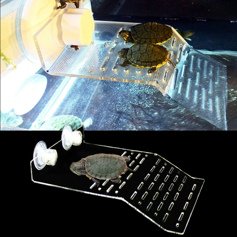 Arzylické akvárium korytnačky Basking Island Fish Tank Turtle Plávajúca ostrovná plošina pre korytnačky, ktoré sa blesia doplnky akvária