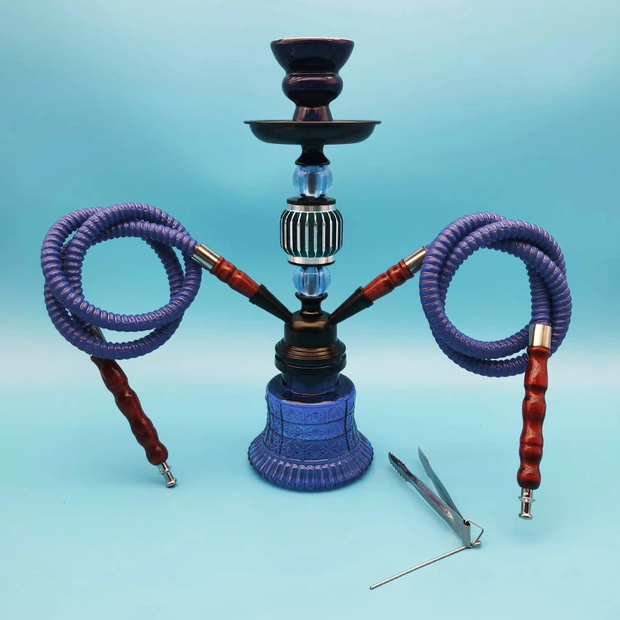 Arábia vodná fajka sada malú dvojitú trubicu hrudnú hádzácku sklenenú fľašu keramiku hadica vodné potrubie shisha doplnky k narodeninám darček