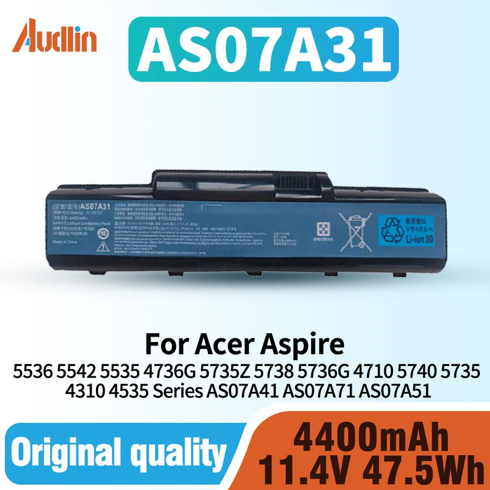 AS07A31 AS07A51 batéria pre Acer Aspire 5536 5542 5535 4736G 5735Z 5738 5736G 4710 5740 5735 4310 4535 séria AS07A41 AS07A71