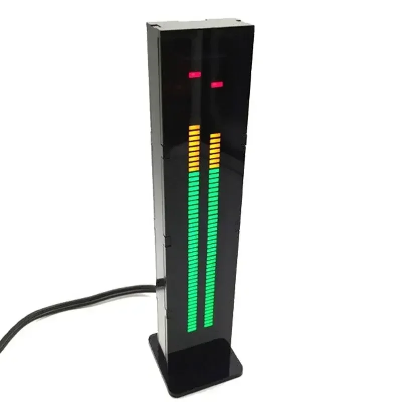 AS60 LED hudobné spektrum indikátor Dual Channel 60 Professional úrovne Zobrazenie hlasitosti Elektronické DIY Light Vu Meter s Ca'se