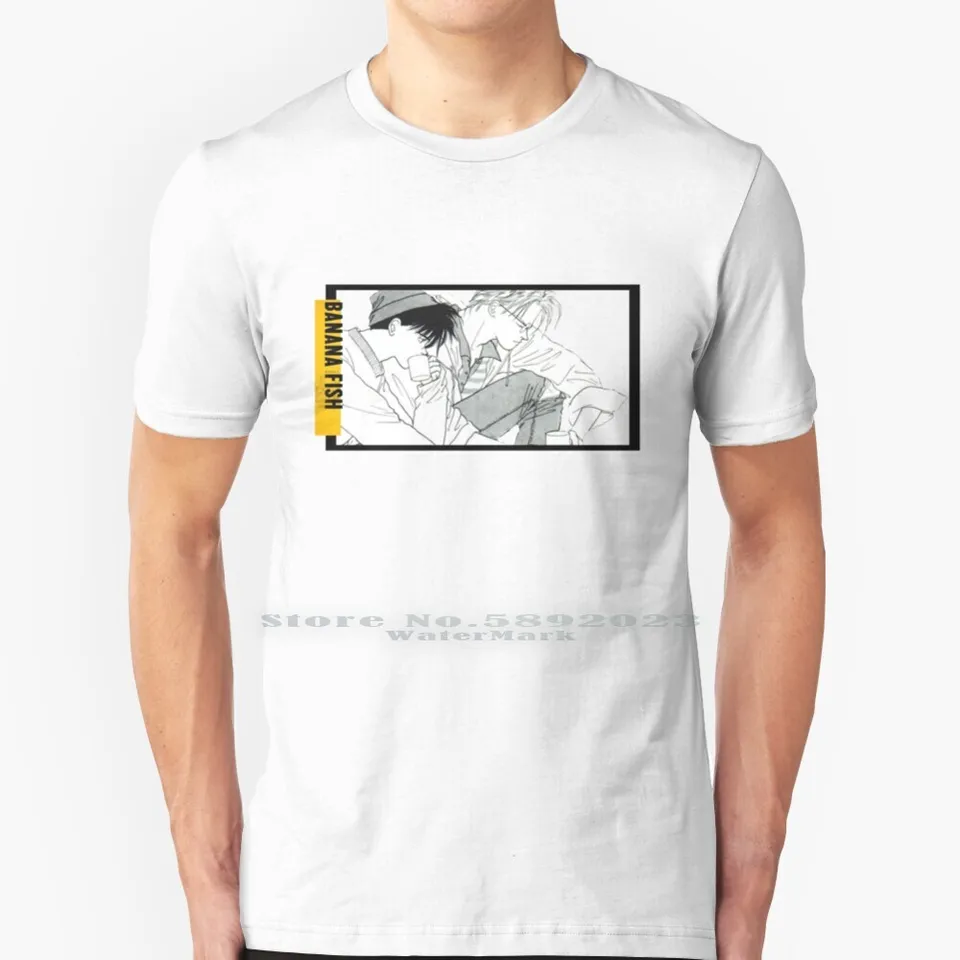 Ash a Eiji 100% bavlnená košeľa popolček popolček a Eiji banány Anime manga weeb fujoshi yaoi Boyslove Bl Boys Love Tee Tee
