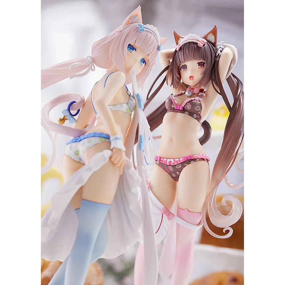 Ashball Anime 29 cm Vanilla a čokoládová 3D maľovaná hlinená figúrka figurín Model hračky Zbierka hračiek Waifu 18+ Hračky zberateľov hračiek