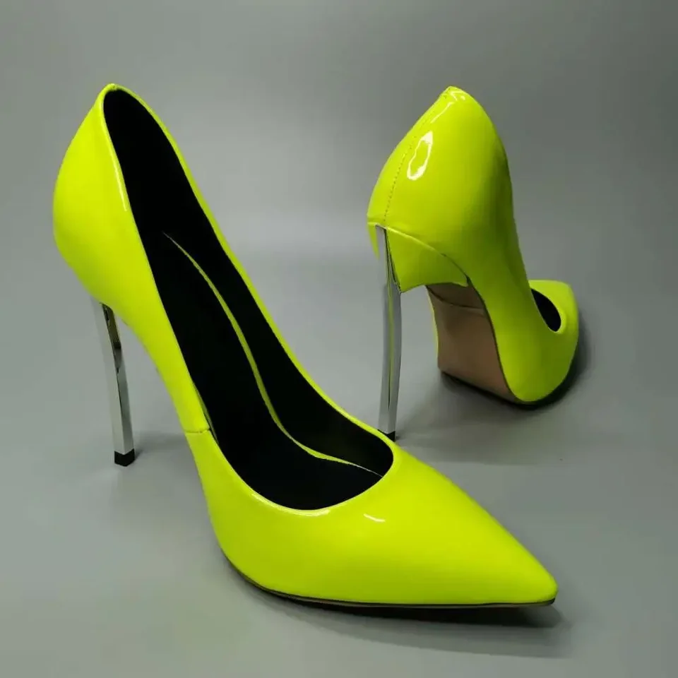 Ashiofu Nové skutočné fotografie Dámy Stiletto Pumps Pumps patent kožená párty šaty sklz-on topánky sexy večerné módne topánky