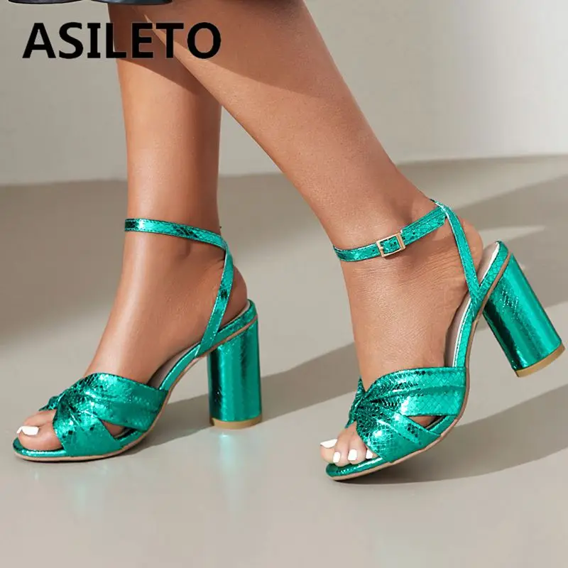 ASILETO ŽENY Sandále PEEP NÁVRH ČEKNA PREPNUTIE REPE STRAP HIGNY HIGNY 8,5 cm veľkú veľkosť 48 49 50 sexy párty ženské topánky Summer