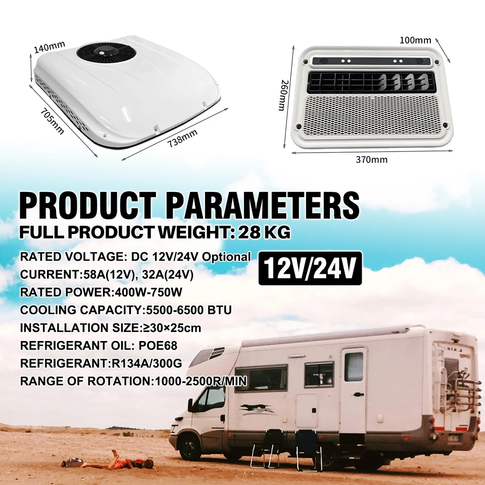 ASPLIGO 12V 13500BTU ELEKTRICKÁ RV KLITÁCIA PARKOVANIE PARKOVANIA ROOFTOP KLITÁCIA PRE MOJERNÍKOVÝ KRAJ CAMPER VAN CARAVANS