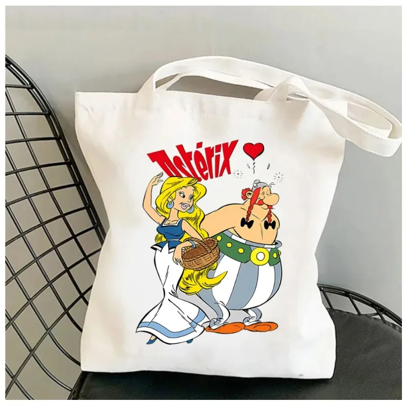 Asterix a Obelix Krásne dámske tašky na ramená kawaii harajuku nakupujúci nákup plátna tašky na ramene módne dievča kabelky