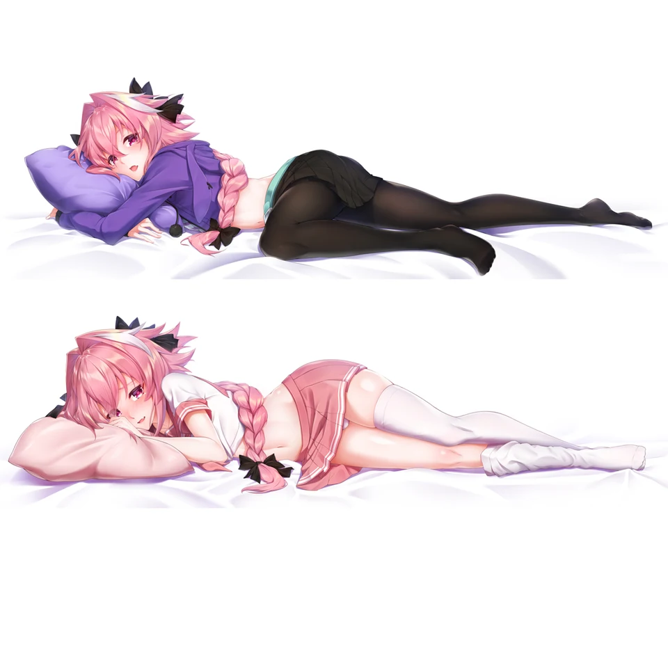Astolfo Rider Fate/Apocrypha Dakimakura Anime Objímanie vankúša vankúš 2 Puzdro 2 bočná tlač Soft Custom Hrot Mäkký vankúš Otaku Darček