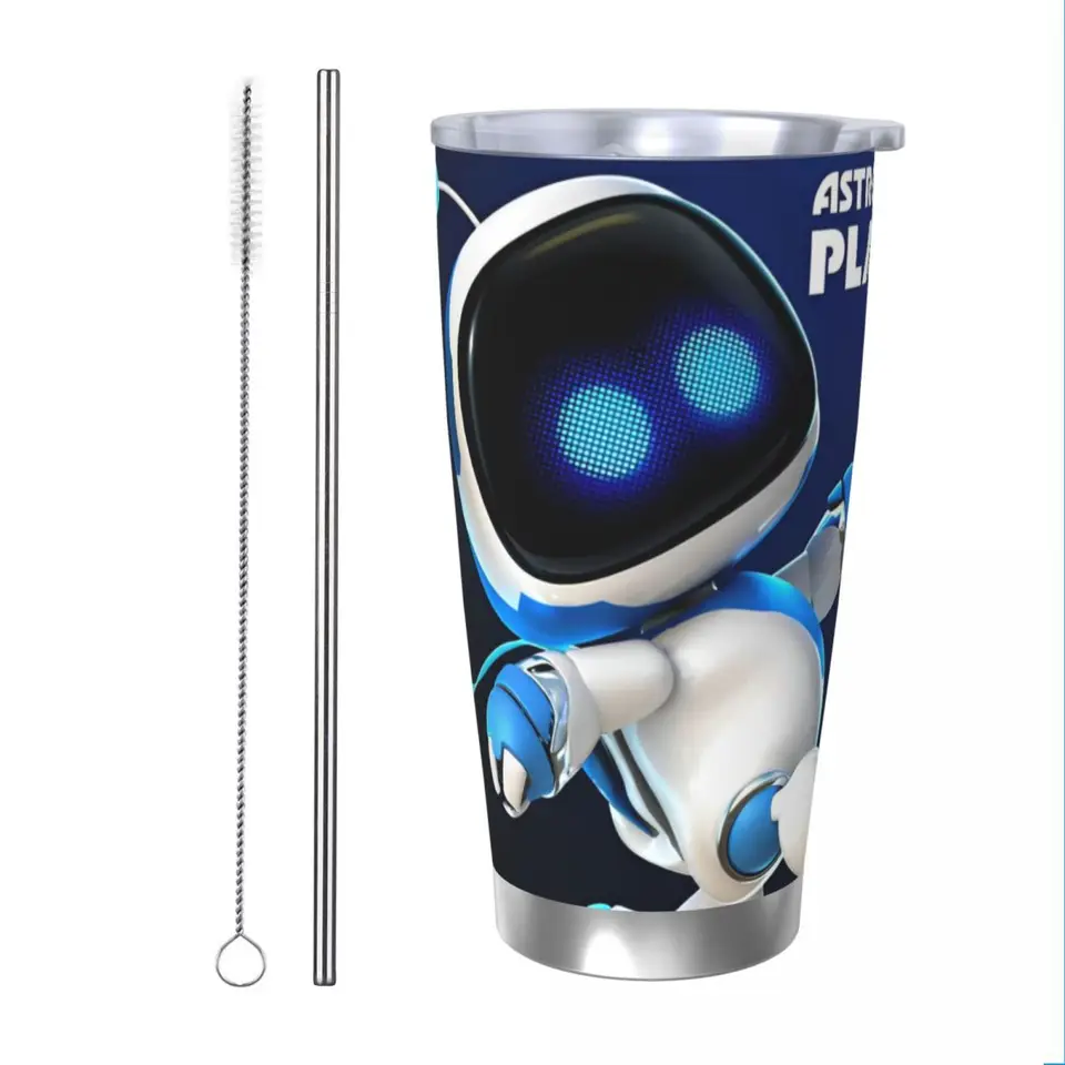 Astrobots herňa herňa izolovaná pohárik s vekom z nehrdzavejúcej ocele tepelného hrnčeka Office Home Car Fľaša fľaše, 20oz