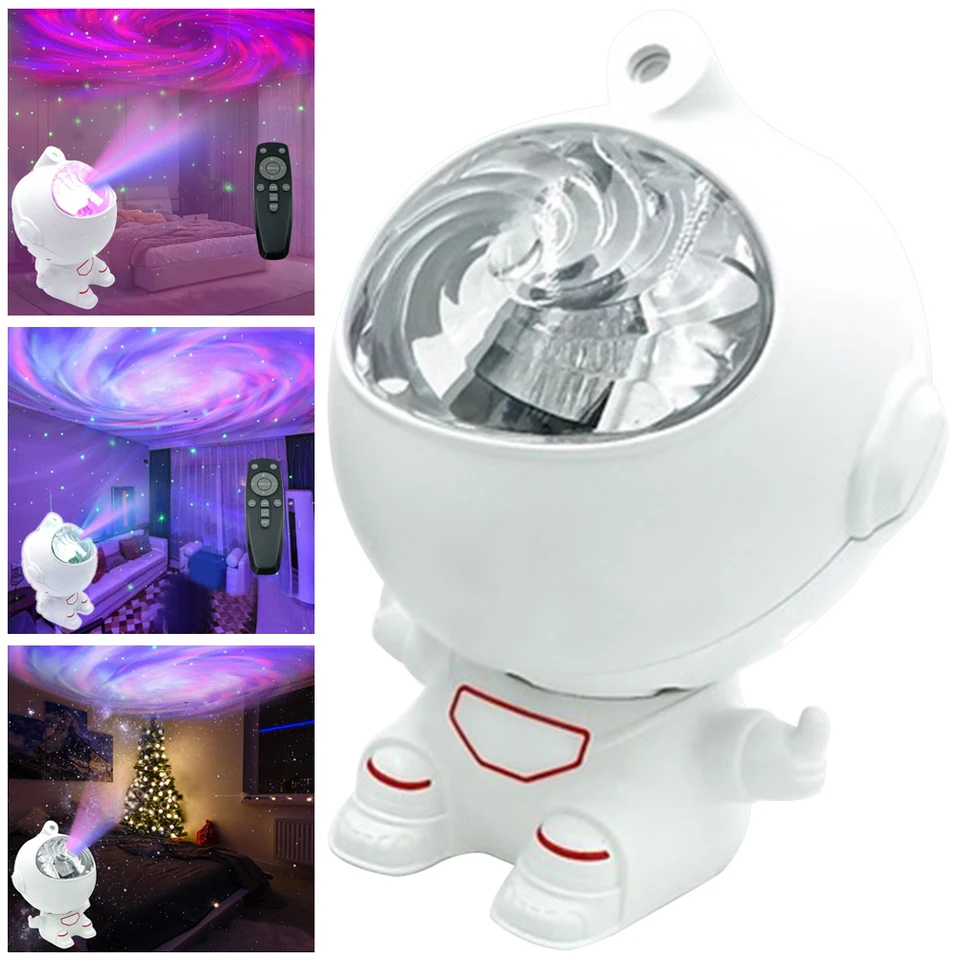 Astronaut Starry Projector Led Star Projector Night Light s USB káblovou kozmickou nočnou nočnou osvetlením 12 režimov pre deti darček pre deti