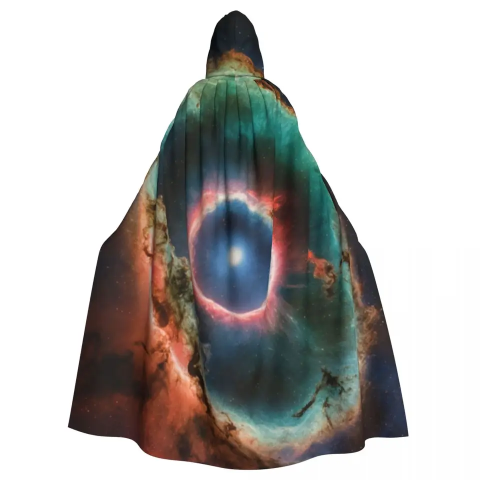 Astronómia hmlovina vesmírny vesmír 2 čarodejnícke plášť s kapucňou Cosplay kostým Halloween Dospelý dlhý večierok Cape