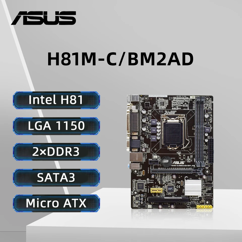 ASUS H81 Motherbord H81M-C/BM2AD/DP_MB SPORTUJTE Core i7/i5/i3/PENTIUM/CELERON DDR3 1600 MHZ LGA 1150