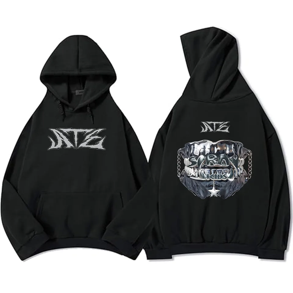 Ate chk boom mikiny kórejské chlapci skupina grafické zimné slova rukávy s kapucňou unisex mikiny tlačené mikiny na strechewear