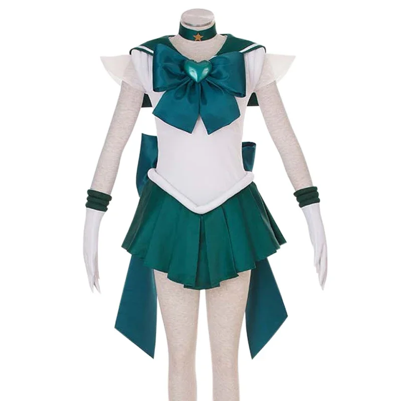 Athemis Sailor Kaiou Michiru Sailor Neptún Supers Supers Anime Cosplay kostýmové šaty rukavice rukavice brošňa čelenka mašle
