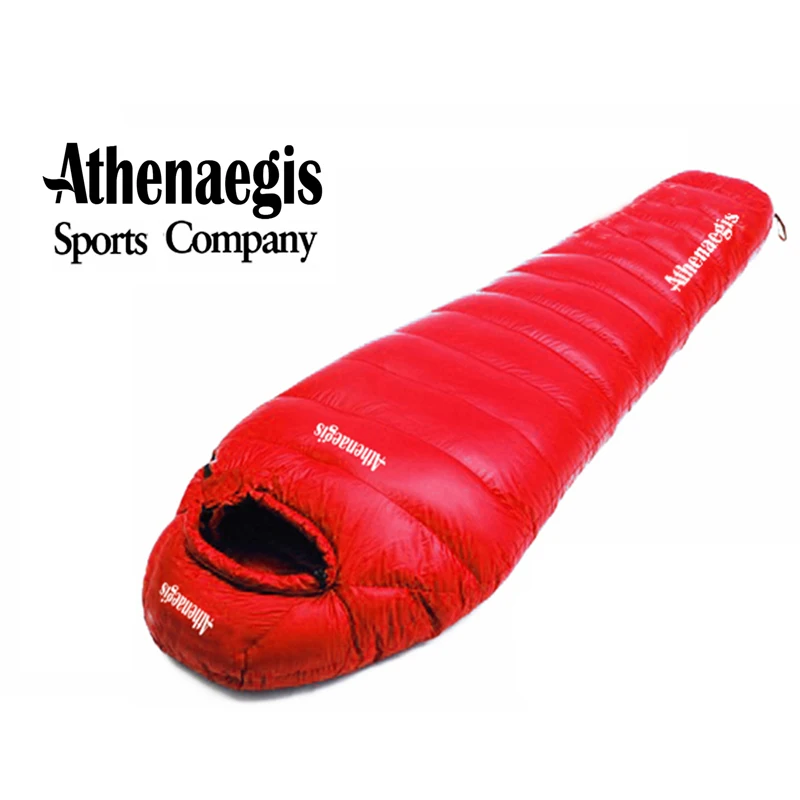 Athenaegis Mummy Dospelý 1500 g náplň biela husa dole môže byť zostrihaná zimná spacáčka Sac de Couchage Slaapzak