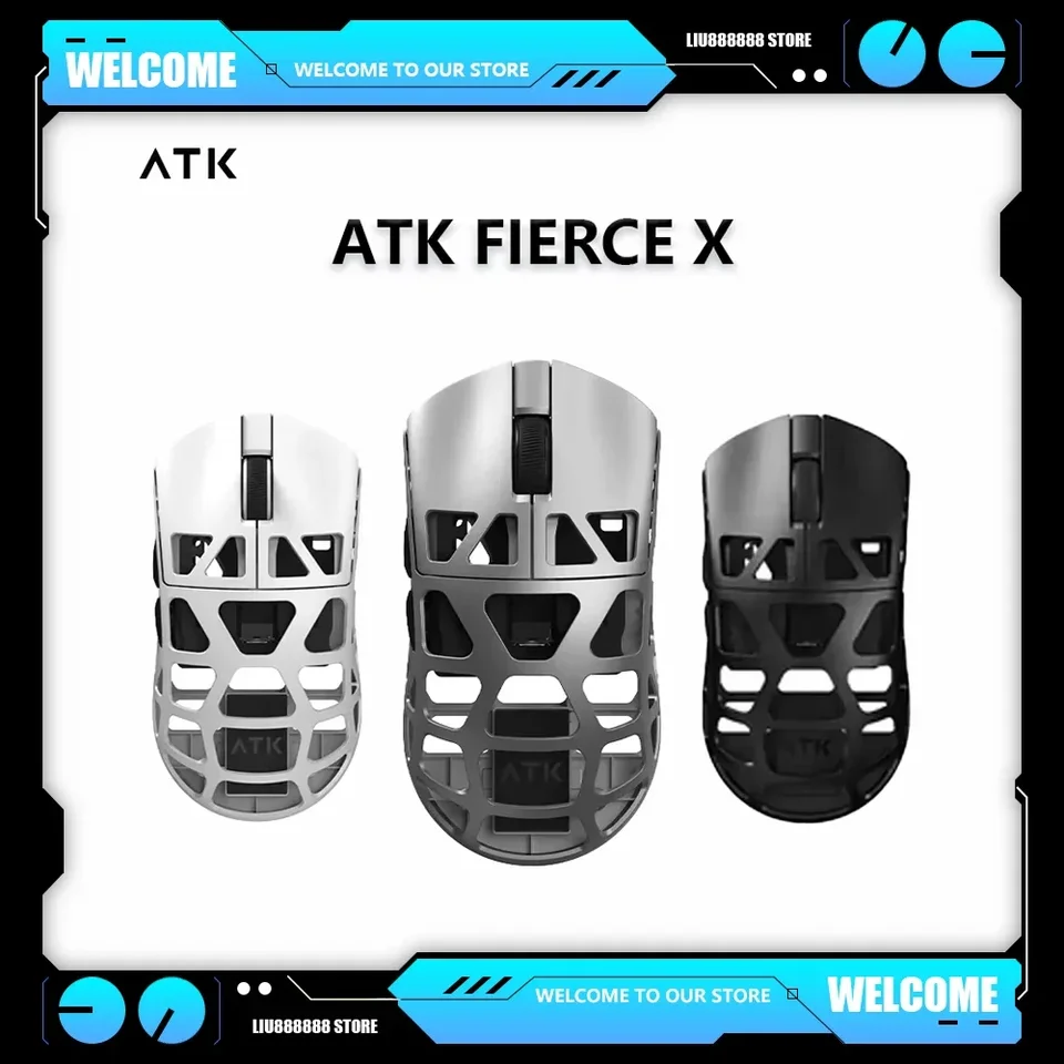 ATK Fierce X Gaming Mouse PAW3950 Ultra senzor 8K Volebná rýchlosť hliníkovej horčíka zliatiny ľahkých myší Prispôsobiť elektronické športy