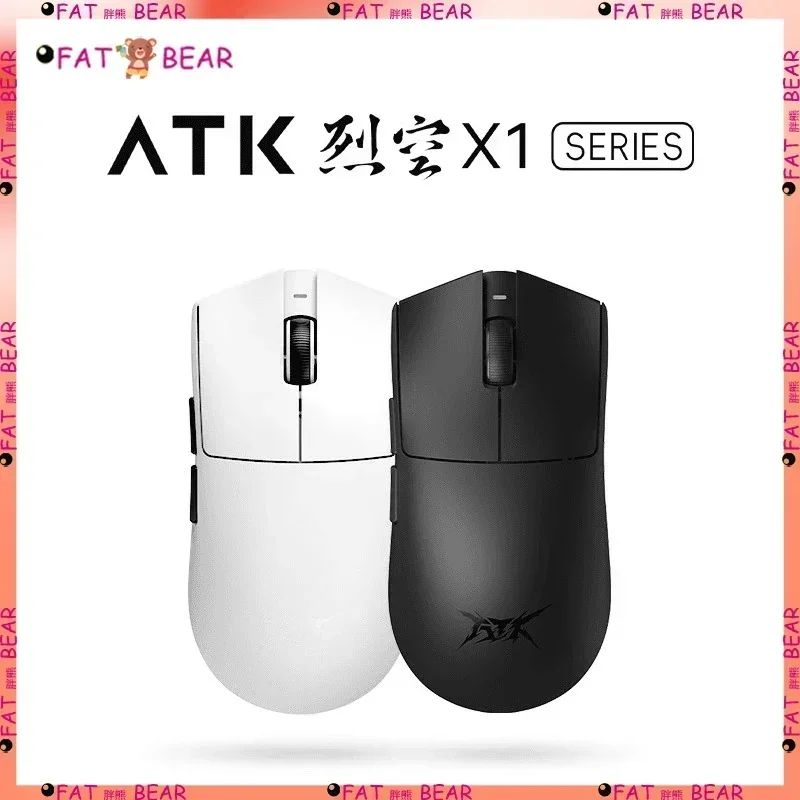 ATK X1 Pro Max Mouse X1 Ultra Wireless Bluetooth Mouse PAW3950/Ultra 8K Lightweight 49G Dual Mode FPS Gaming PC Prispôsobený darček